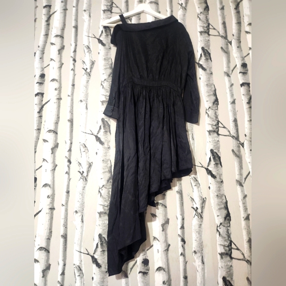 Katie Judith Black Asymmetrical Dress Size Small - Picture 5 of 6